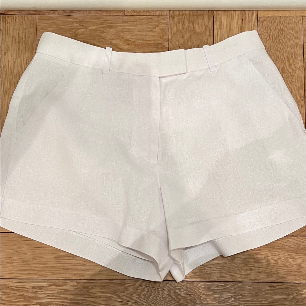NWOT Abercrombie & Fitch Women's White Linen Shorts Sz 30